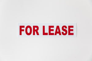 FOR LEASE SIGN - 6x18 - RED