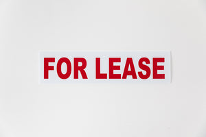 FOR LEASE SIGN - 6x24 - RED