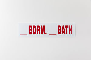 BEDROOM / BATH SIGN - 6x24