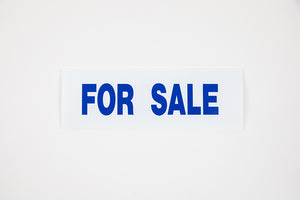 FOR SALE SIGN - 6x18 - BLUE