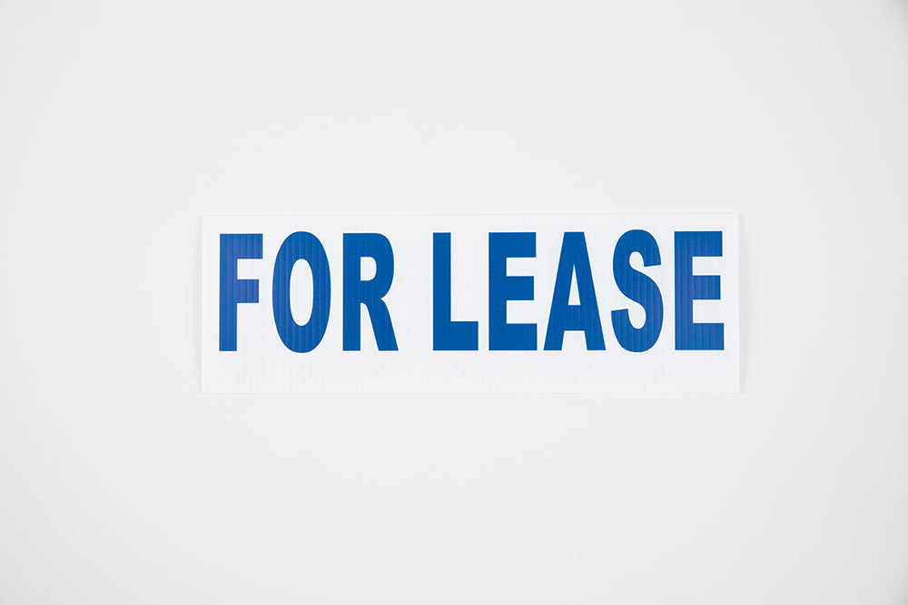 FOR LEASE SIGN - 6x24 - BLUE