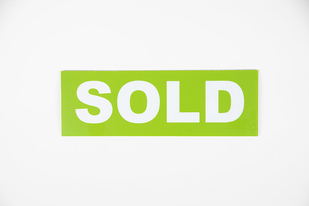 GREEN SOLD SIGN - 6x18