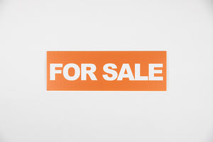ORANGE FOR SALE SIGN - 6x18