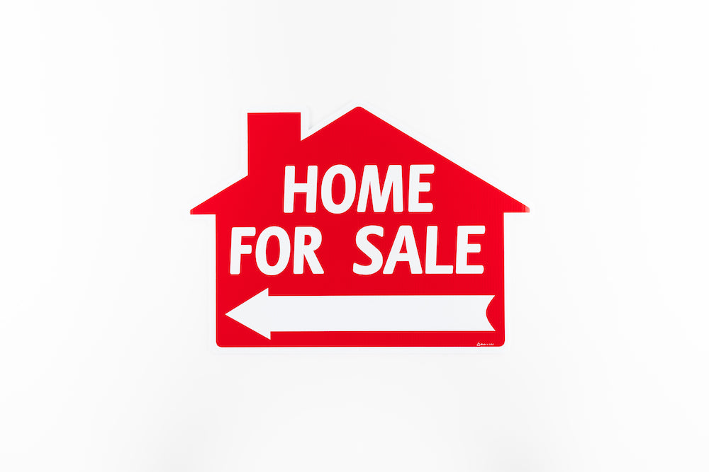 HOME FOR SALE SIGN - HOUSE SHAPE - RED – ABoR REALTOR® Store