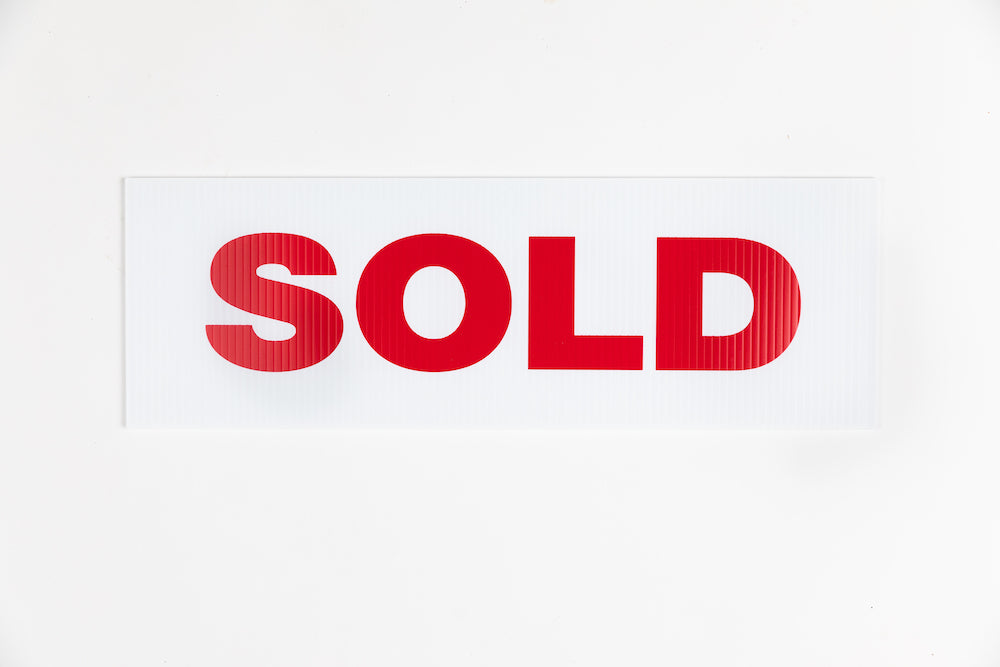 SOLD SIGN - 6x18 - RED
